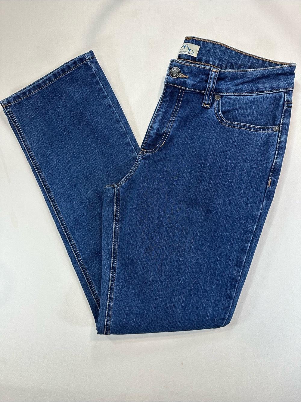Blue Mountain Mid Rise Straight Leg Jeans Size 12 EUC Rodeo Workwear Western